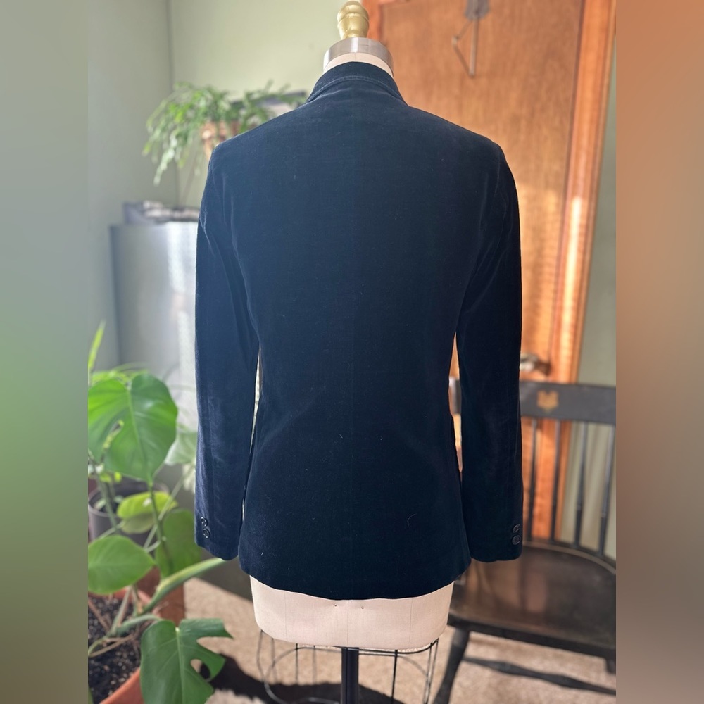 Vintage Black Velvet Blazer Womens XS Made In Japan - Picture 3 of 8